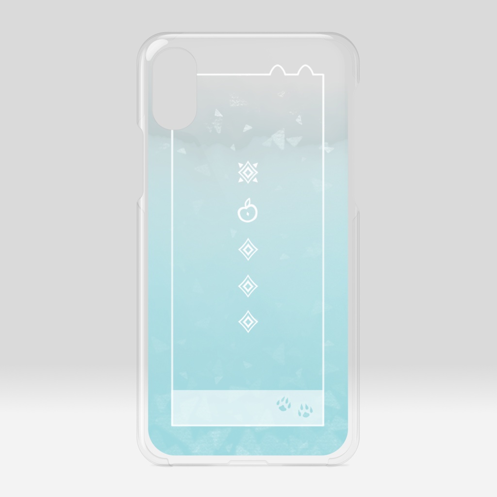 Snow Weasel Clear iPhone Case (iPhone X/XS)