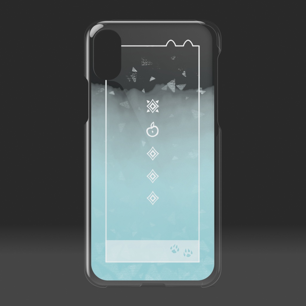 Snow Weasel Clear iPhone Case (iPhone X/XS)