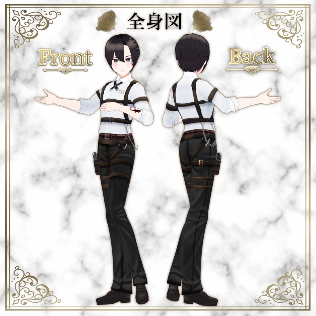 【オリジナル3Dアバター】探偵助手・巴【VRM】