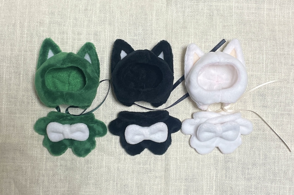 ねこ頭巾＆着物風おくるみセット