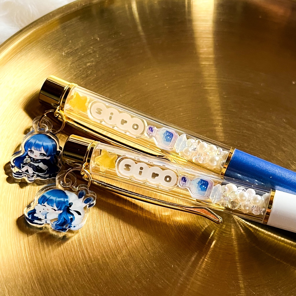 チャーム付きボールペン(❶星あつめ/❷Good night)
