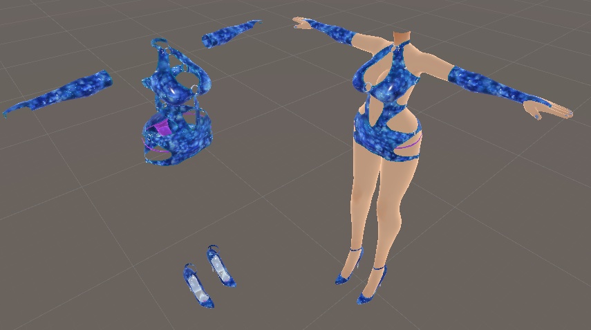 VRC向け ボディコンセット(首から下素体付き)