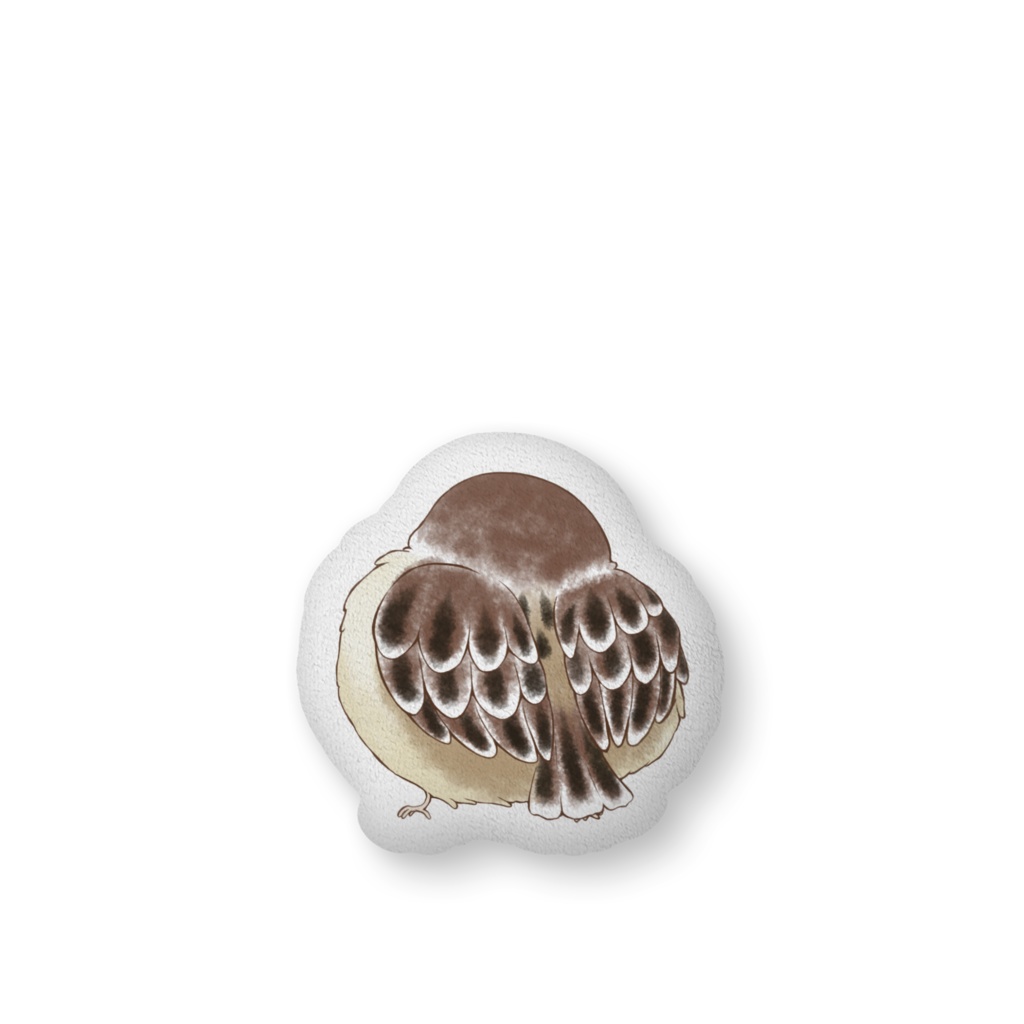 すずめさんクッション【あわまる】