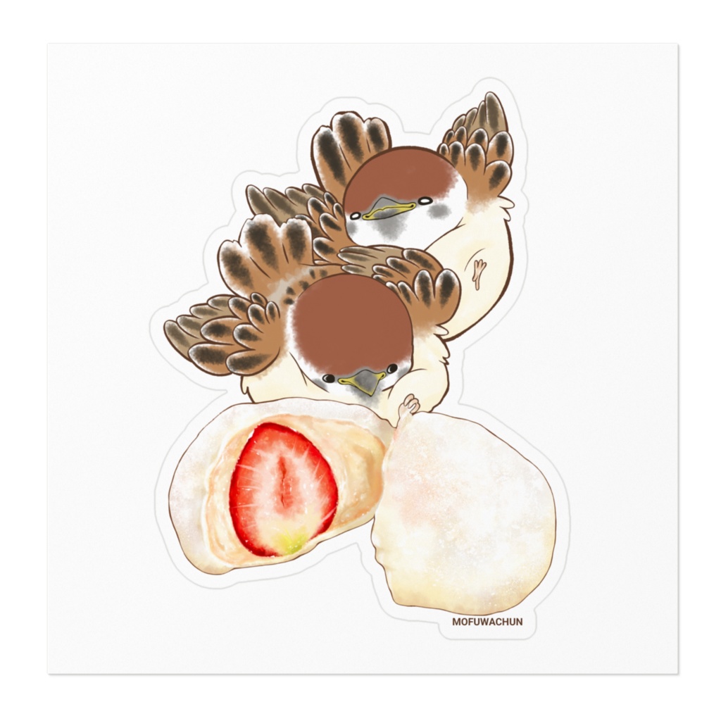 もふわちゅんといちご大福(ホワイト)