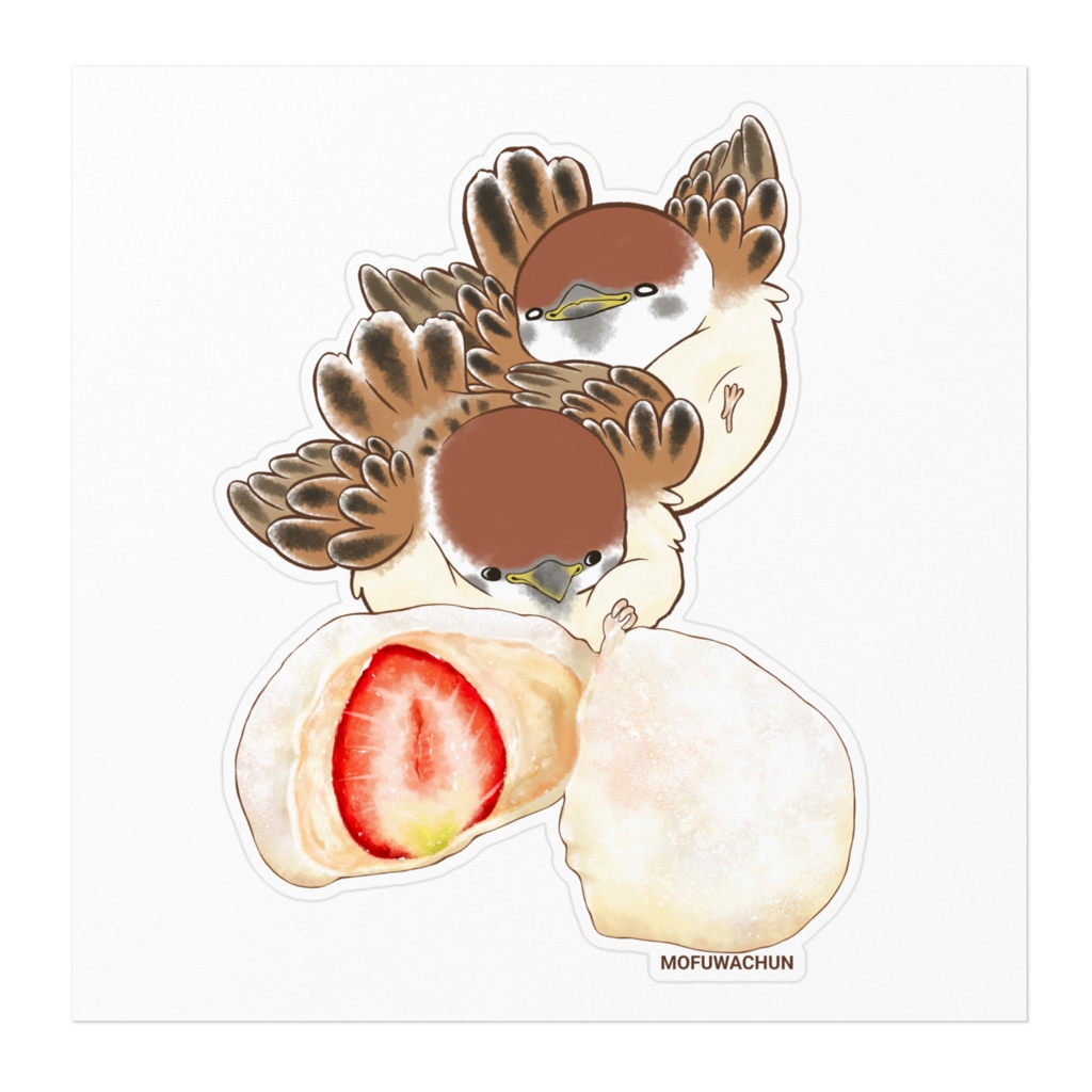 もふわちゅんといちご大福(ホワイト)