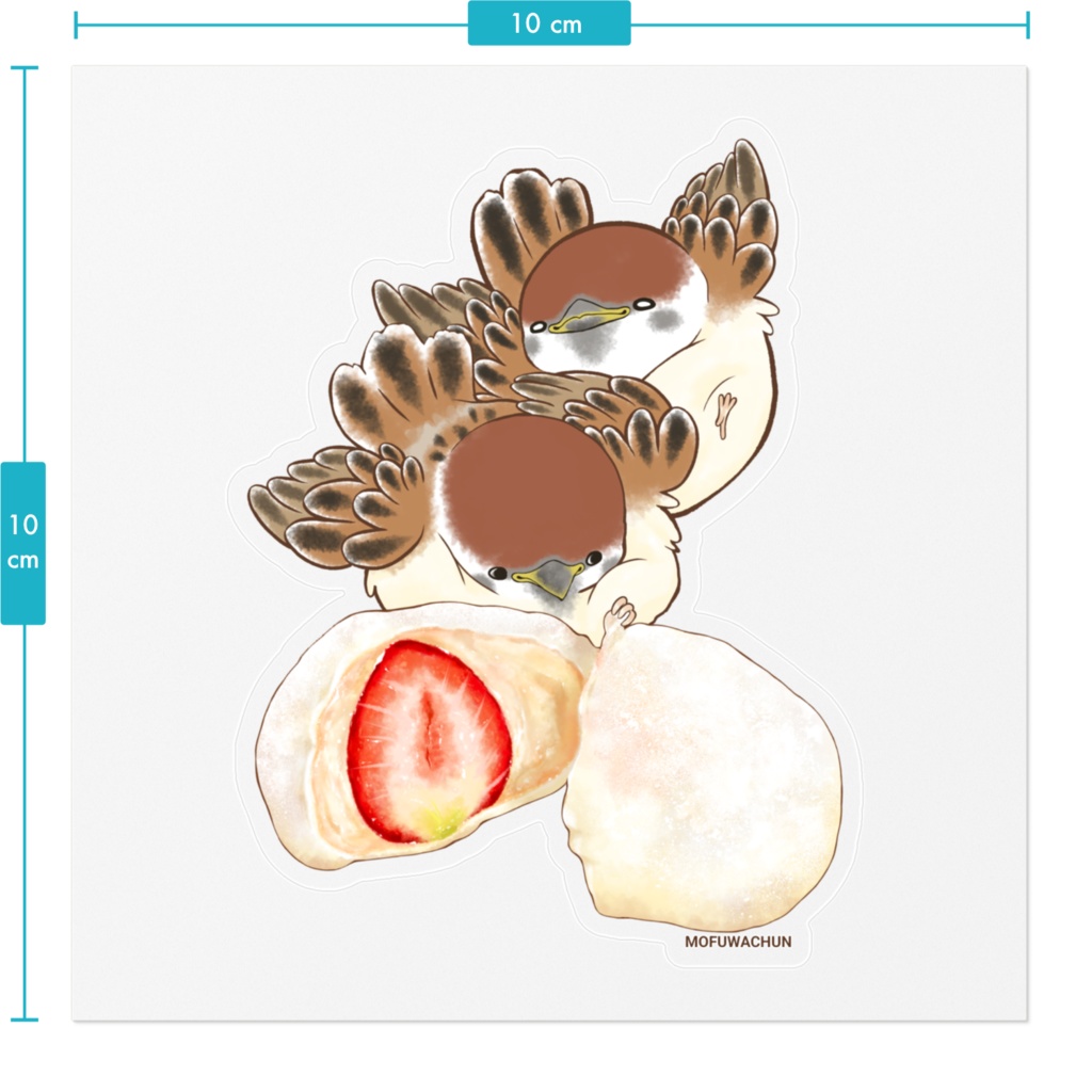 もふわちゅんといちご大福(クリア)