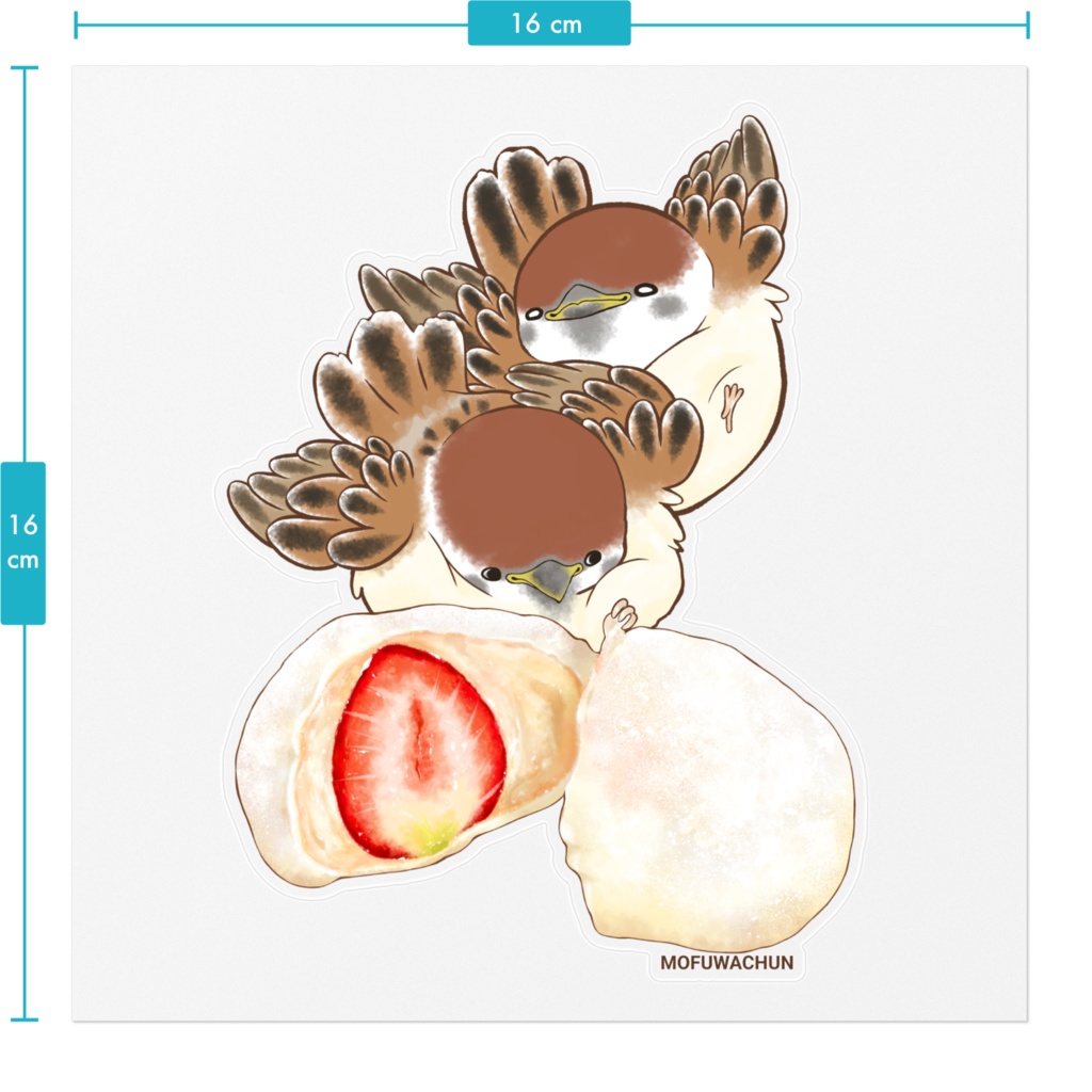 もふわちゅんといちご大福(クリア)