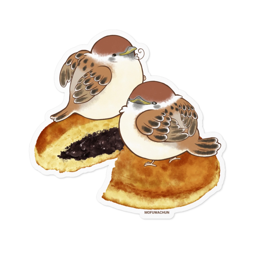 もふわちゅんとどら焼き(ホワイト)