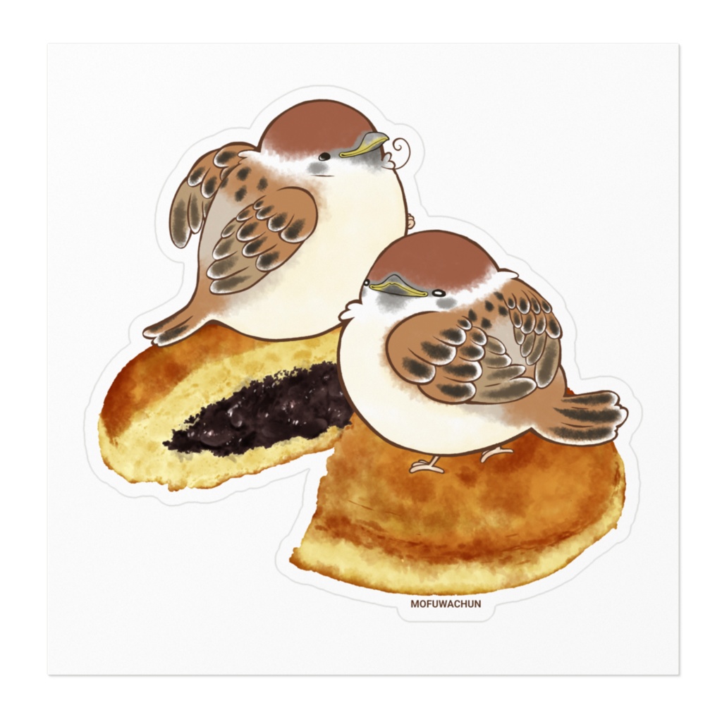 もふわちゅんとどら焼き(ホワイト)