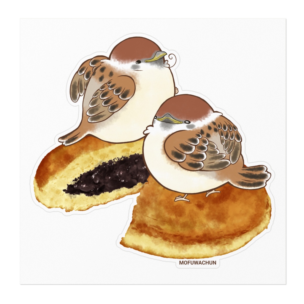 もふわちゅんとどら焼き(ホワイト)