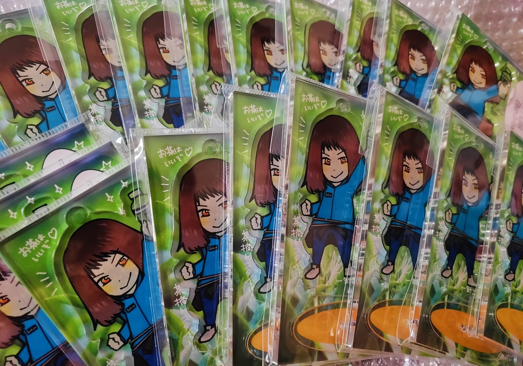 【完売】アクリルスタンドキーホルダー(しゃん茶摘みスタイル)