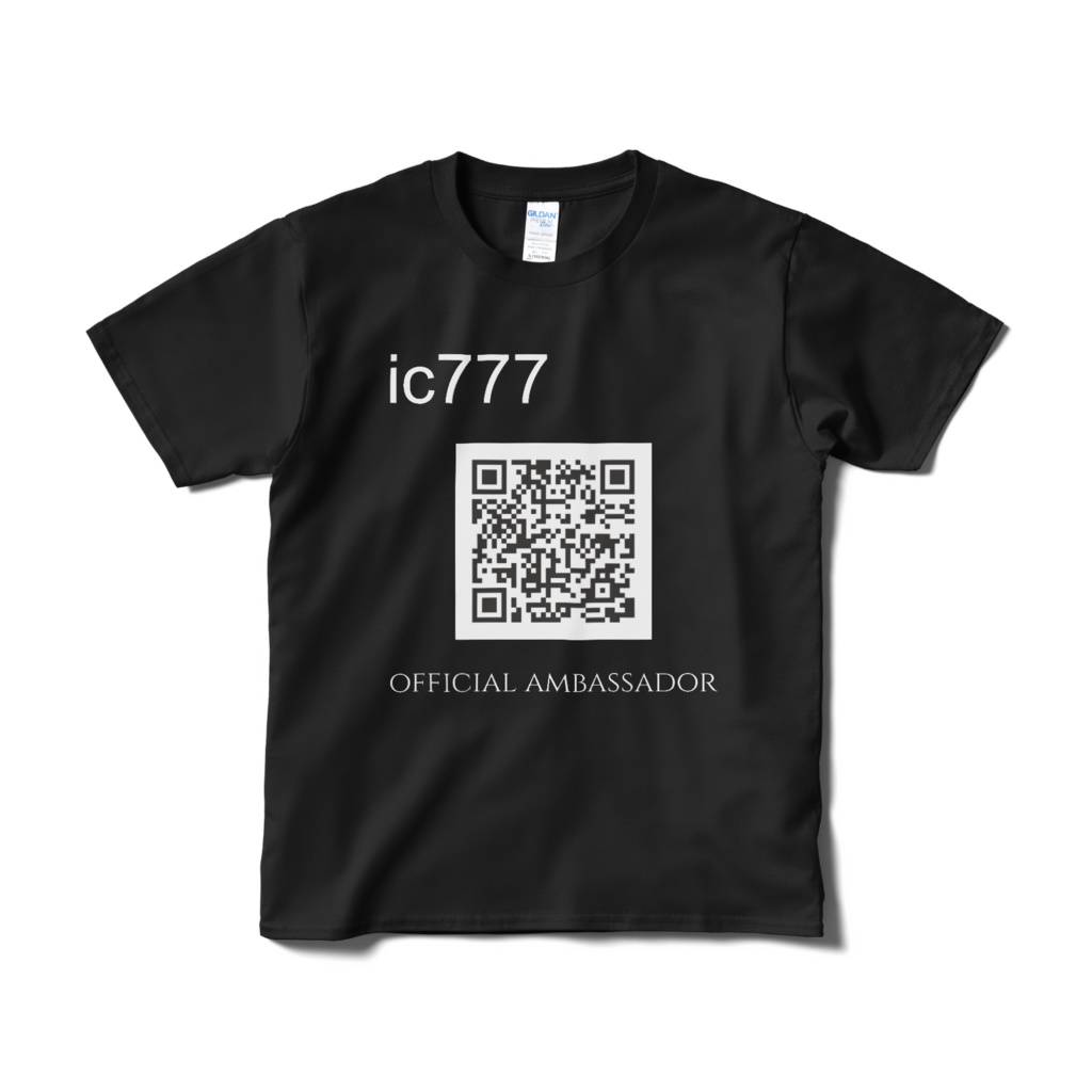 ic777 スマート Tシャツ(黒)<official ambassador ライセンス付き>
