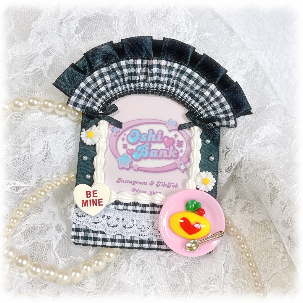 メイドさん風デコケース(黒)