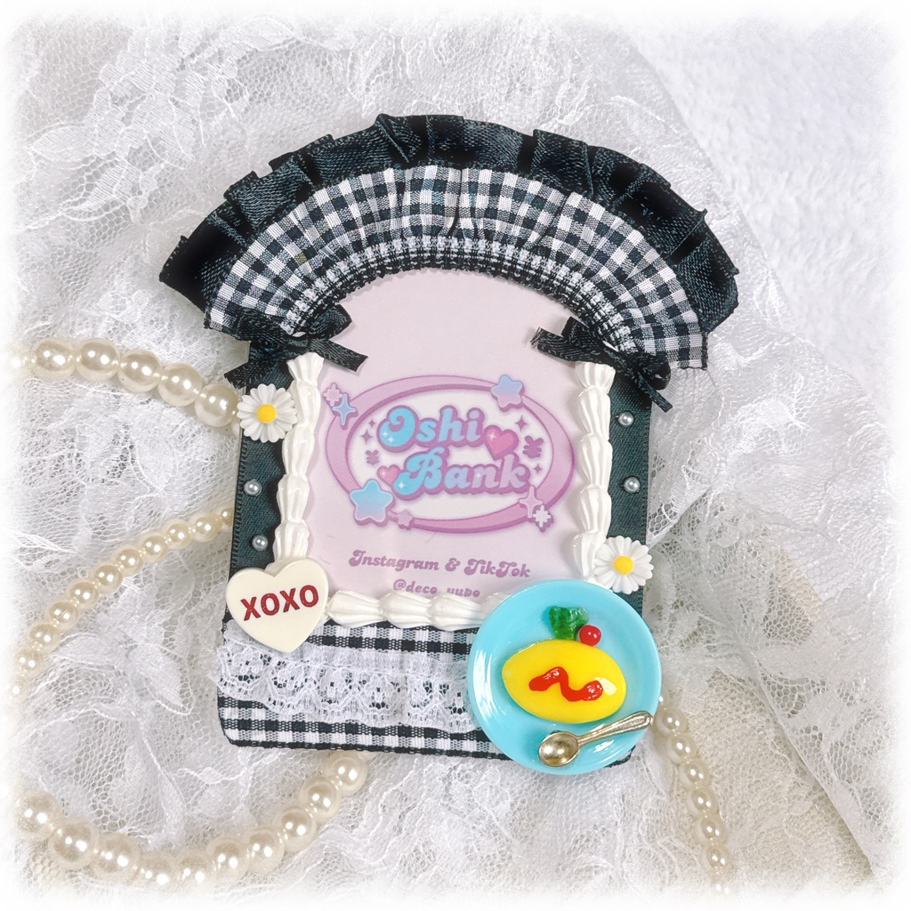 メイドさん風デコケース(黒)