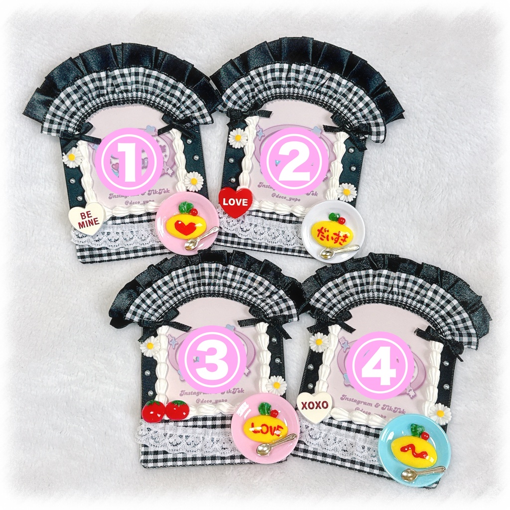 メイドさん風デコケース(黒)