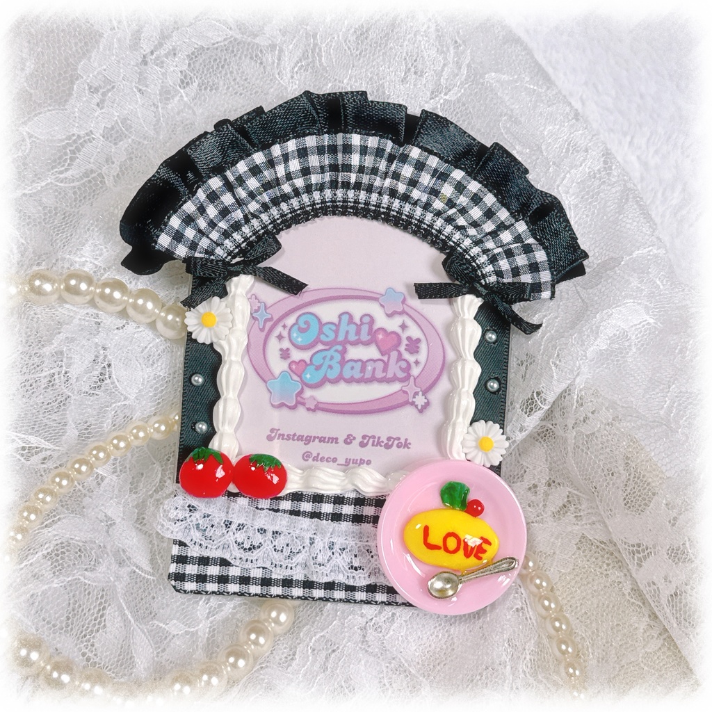 メイドさん風デコケース(黒)