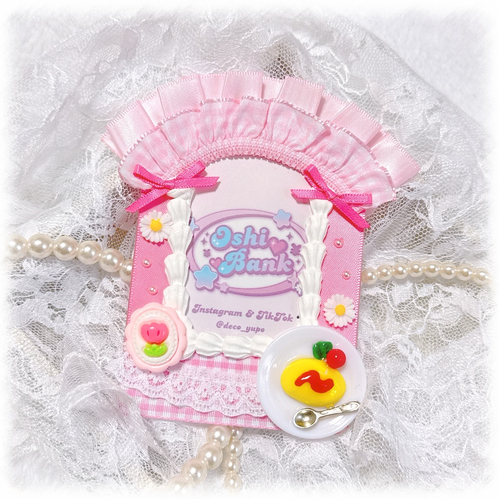 メイドさん風デコケース(ピンク)