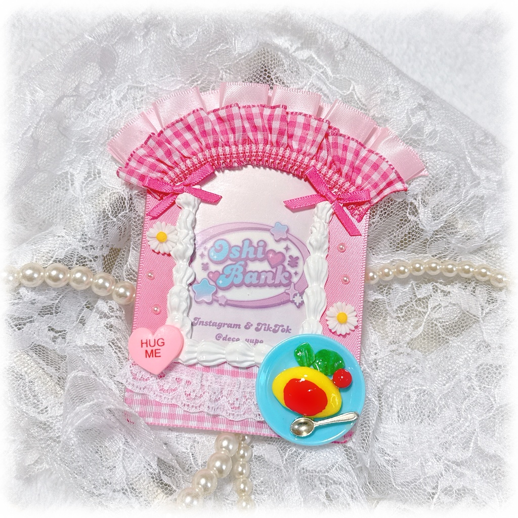 メイドさん風デコケース(ピンク)