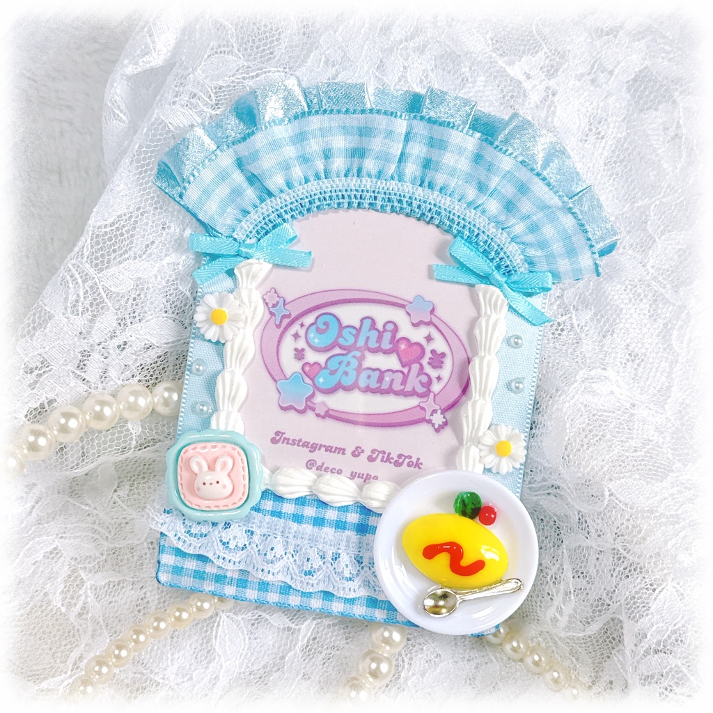 メイドさん風デコケース(水色)