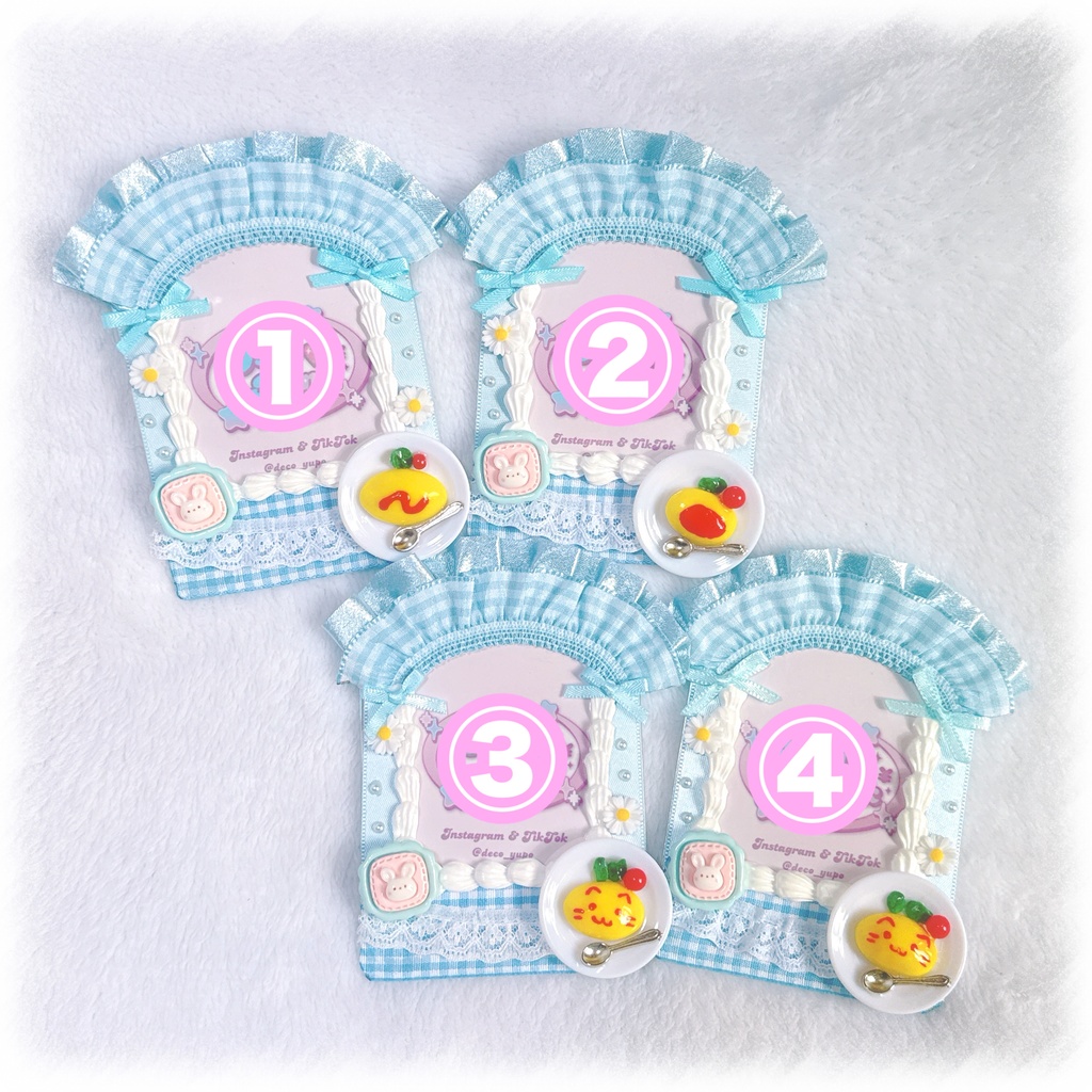 メイドさん風デコケース(水色)