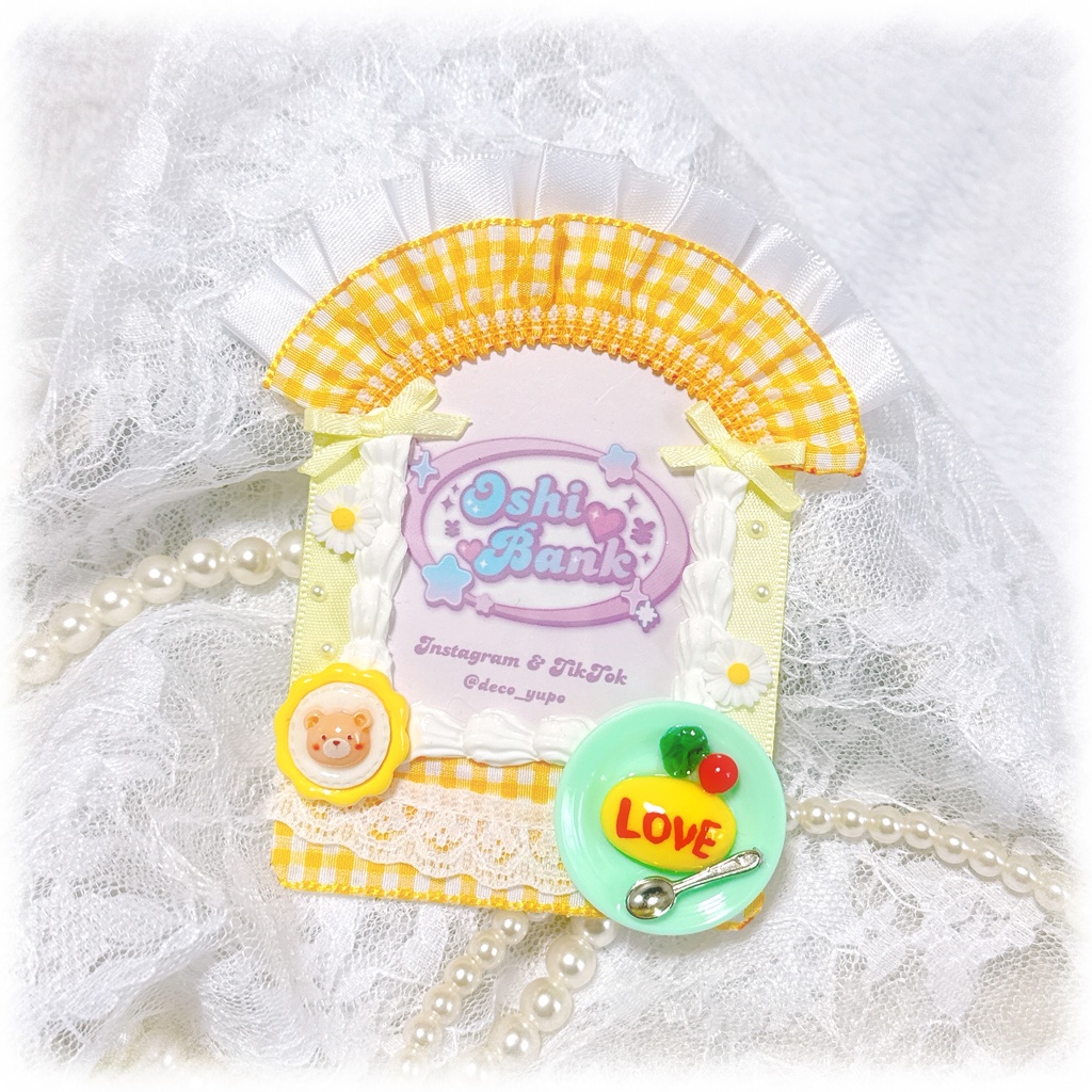 メイドさん風デコケース(黄色)