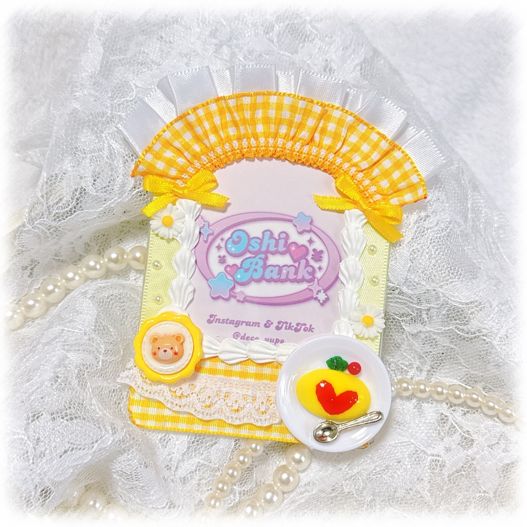 メイドさん風デコケース(黄色)