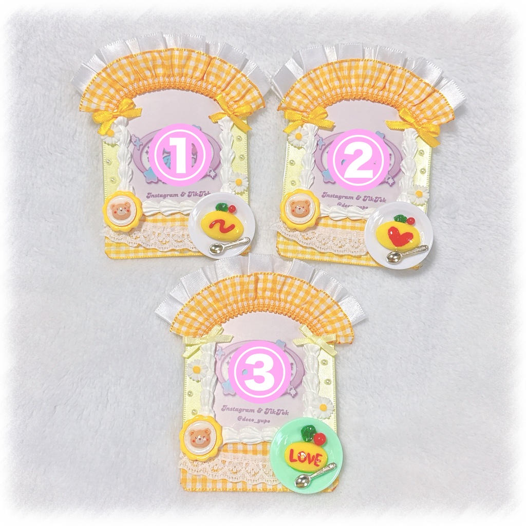 メイドさん風デコケース(黄色)