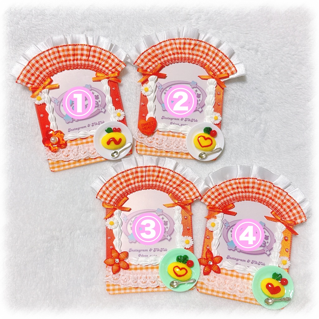 メイドさん風デコケース(オレンジ)