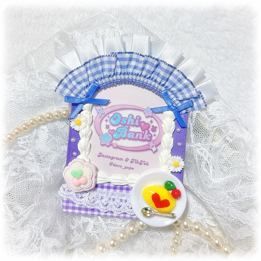 メイドさん風デコケース(紫)