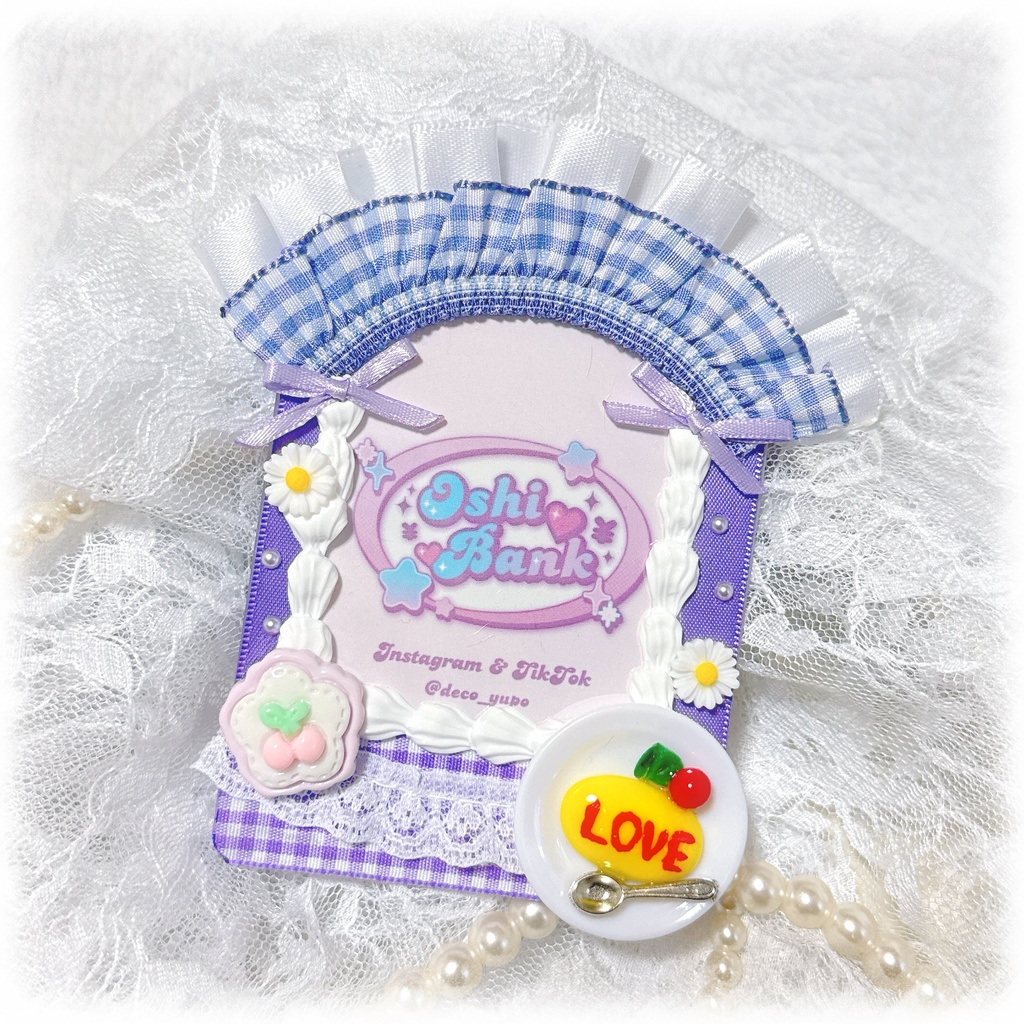 メイドさん風デコケース(紫)