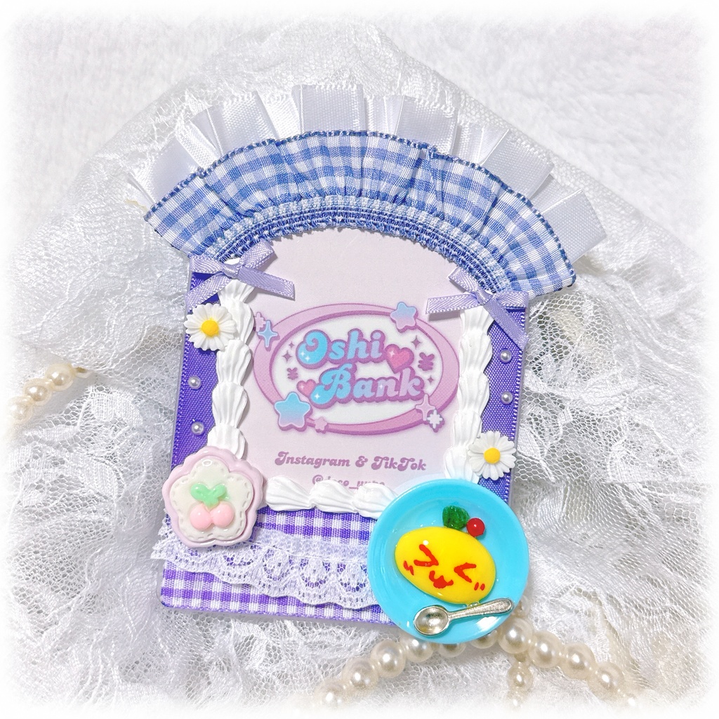 メイドさん風デコケース(紫)