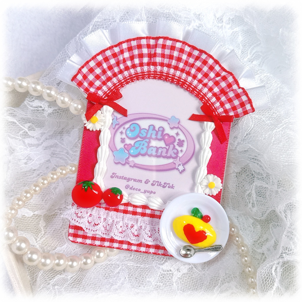 メイドさん風デコケース(赤)