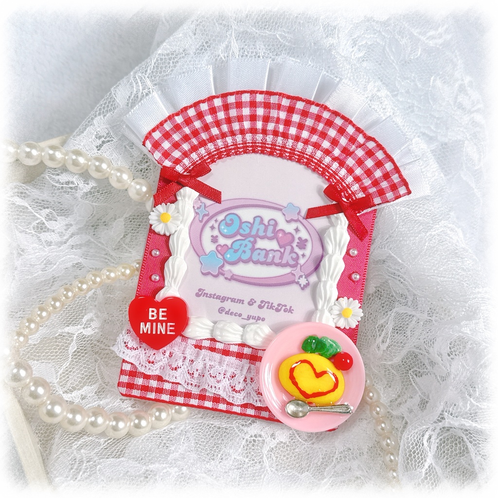 メイドさん風デコケース(赤)