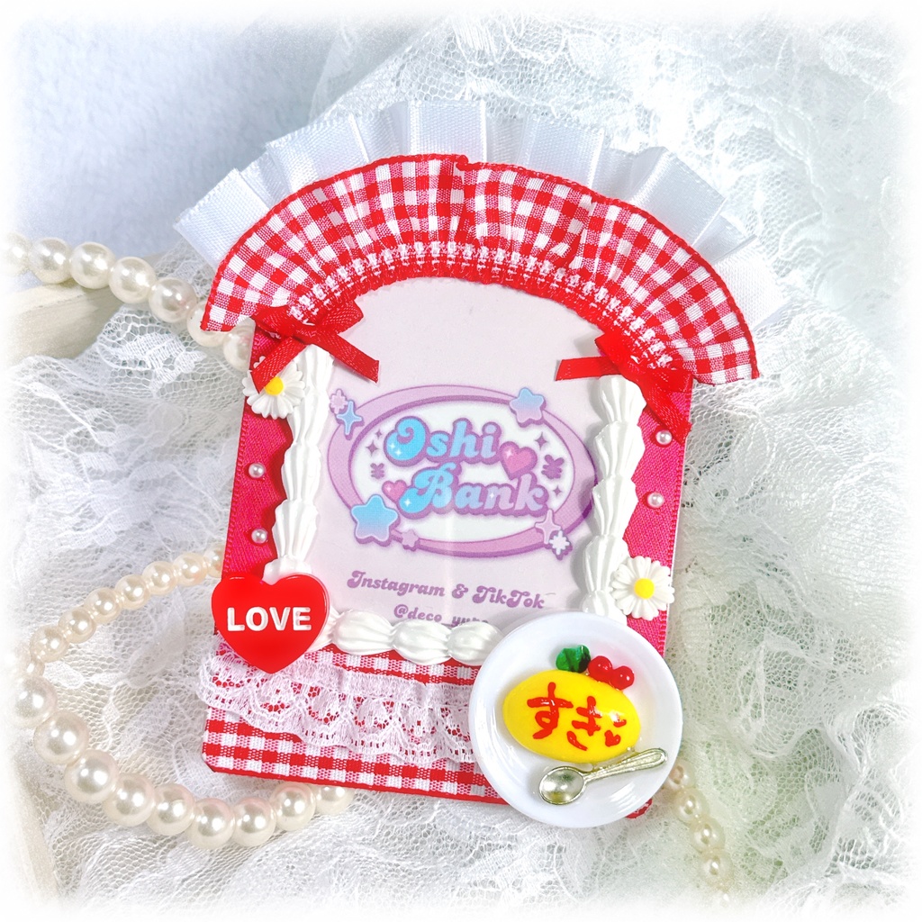 メイドさん風デコケース(赤)