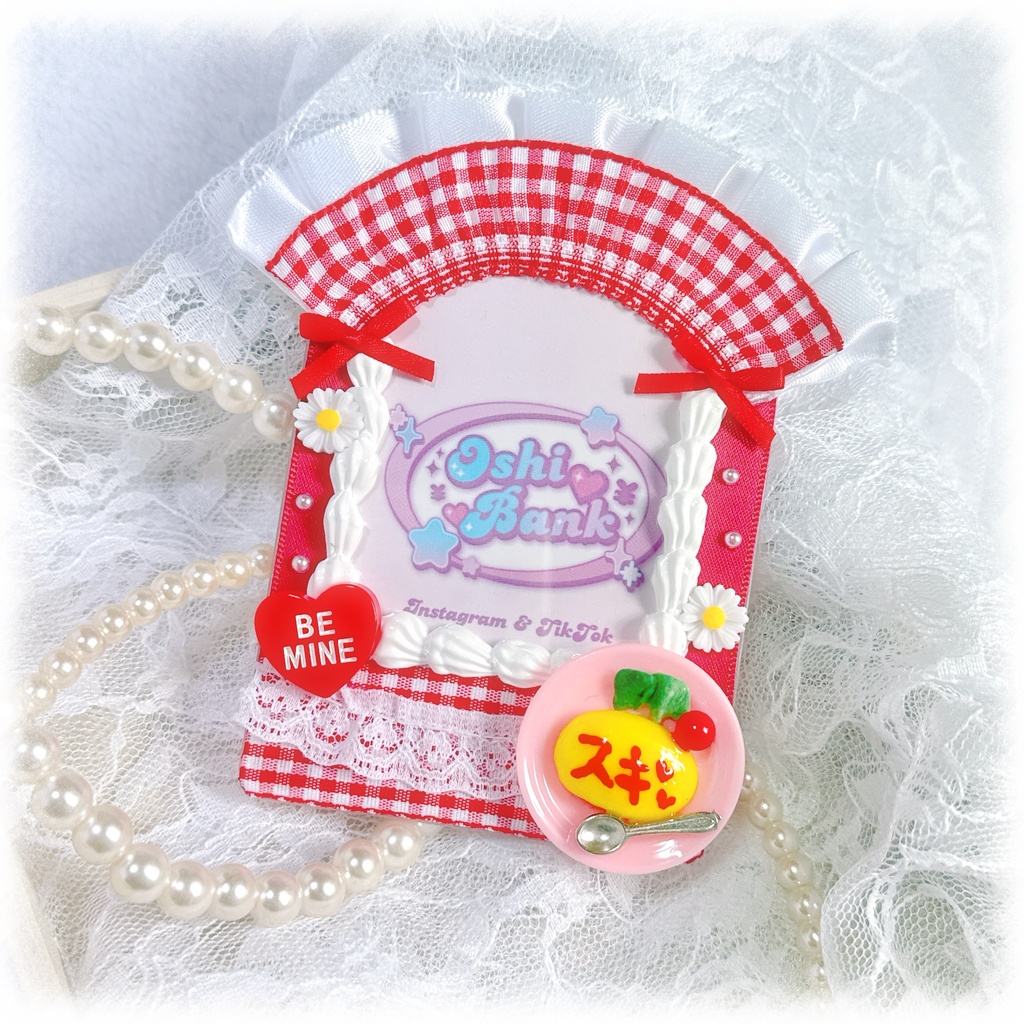 メイドさん風デコケース(赤)