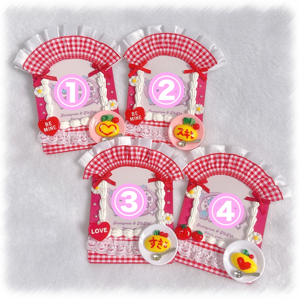 メイドさん風デコケース(赤)