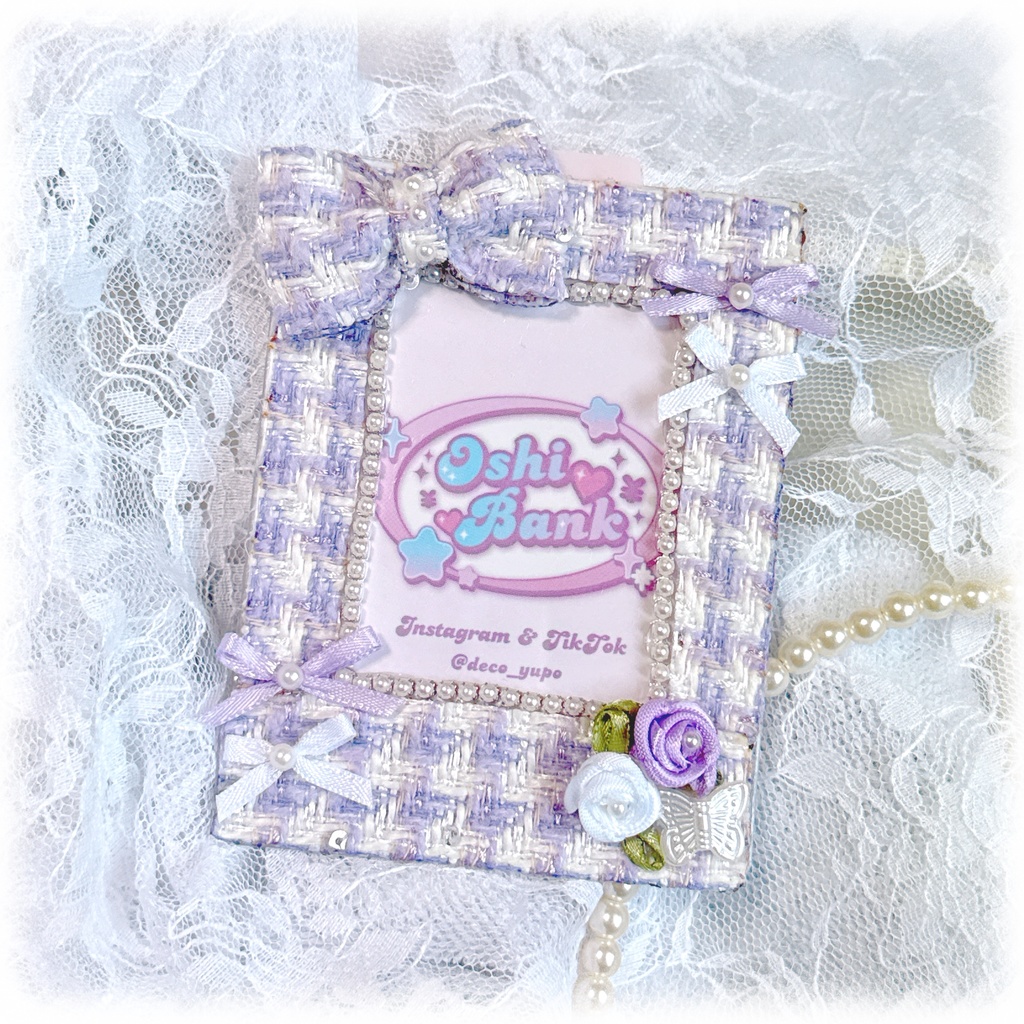 ツイードリボンデコケース