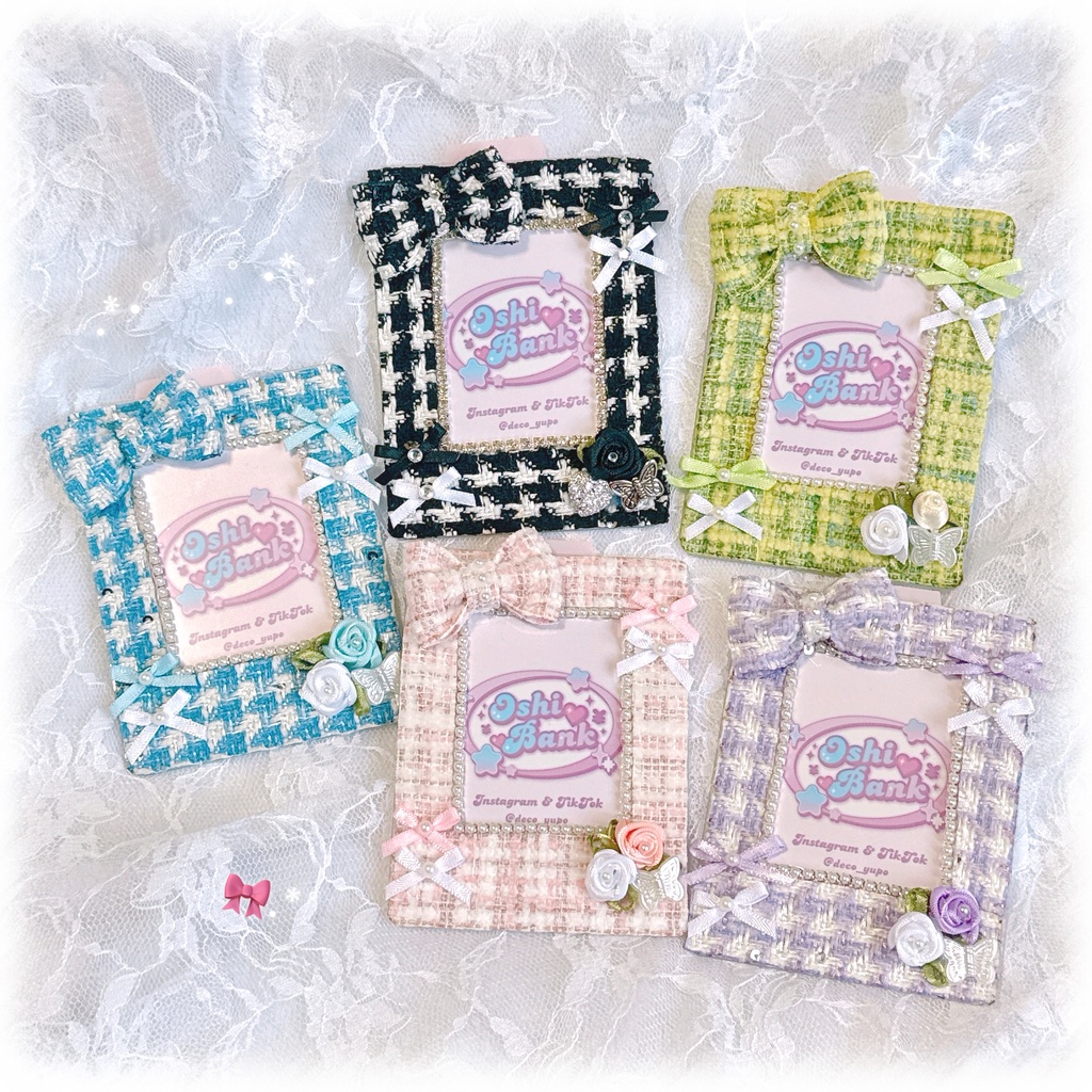 ツイードリボンデコケース