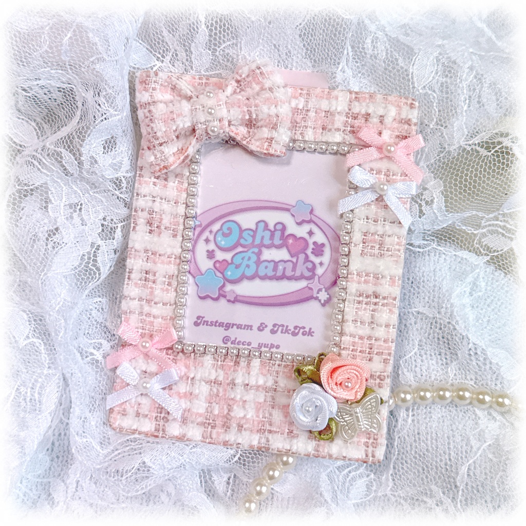 ツイードリボンデコケース