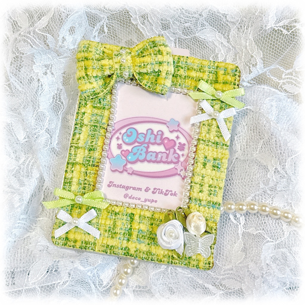 ツイードリボンデコケース