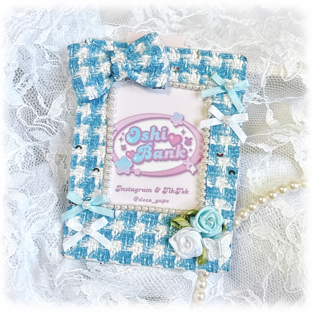 ツイードリボンデコケース