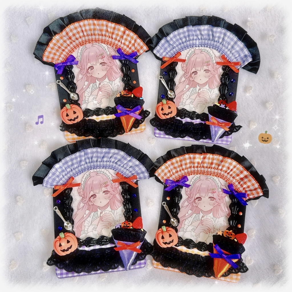 B8サイズ♡秋限定カラーハロウィンメイドさん風デコケース(クレープ)