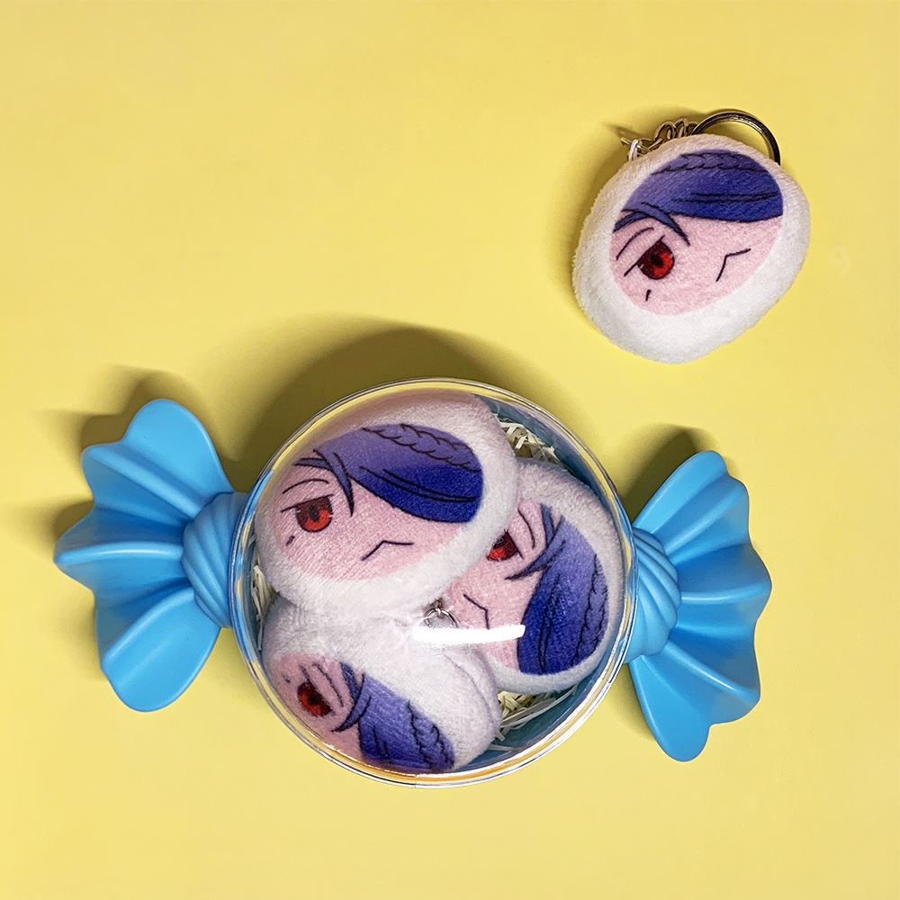 英傑大戦 ★ 足利義輝 / 足利義昭 もふもふキーホルダー