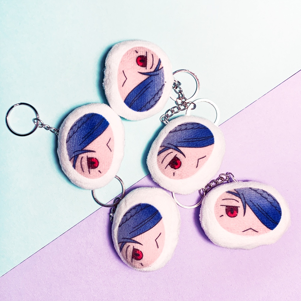 英傑大戦 ★ 足利義輝 / 足利義昭 もふもふキーホルダー