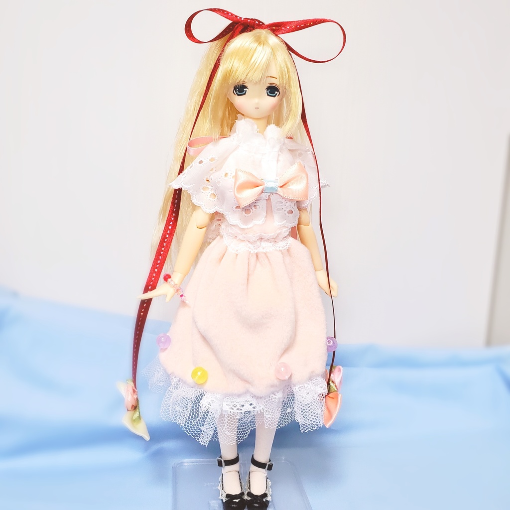 【1/6サイズ用ドール服】ふわふわ♡天使さんなワンピース👼