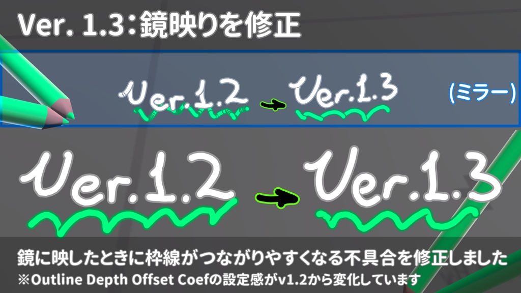 【無料】QvPenインクアウトライン化シェーダー