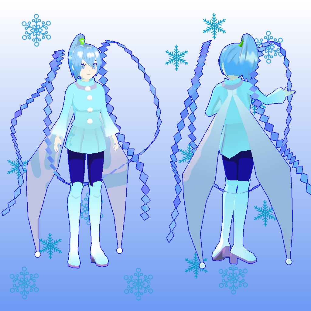 「吹雪 -ふぶき-」【オリジナル3Dモデル】