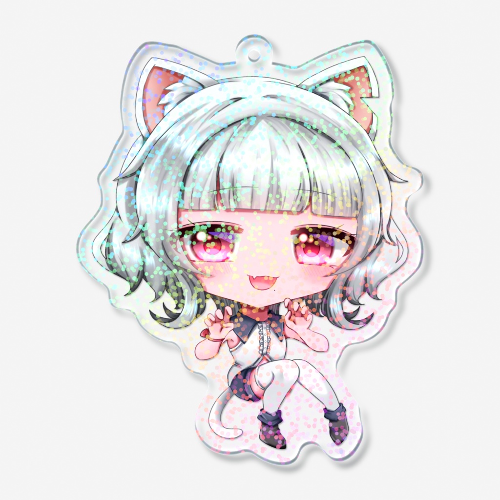 ねこまま　アクリルラメキーホルダー