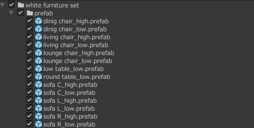 家具セット(白)