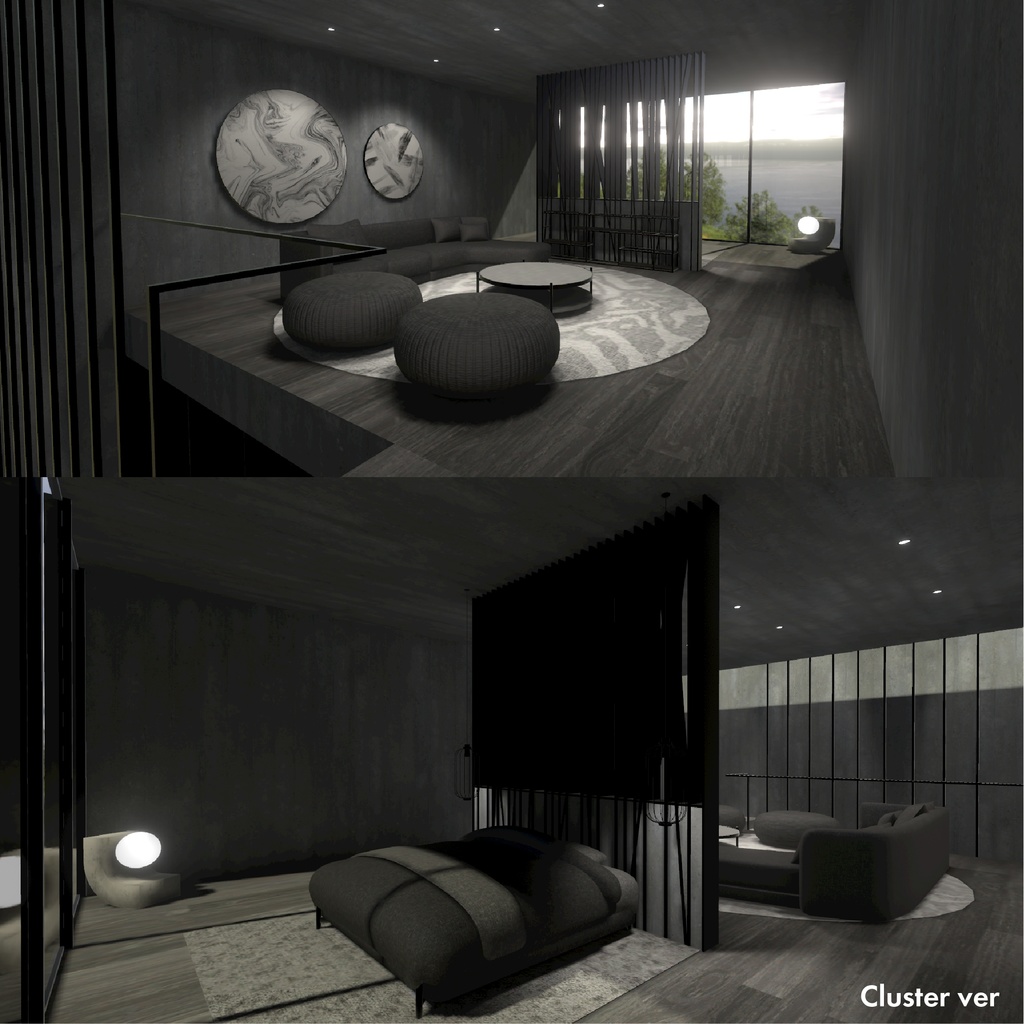 【VR用ワールド】simple black ※主にcluster最適化